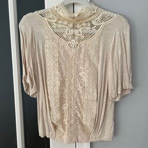 Ivory embroidered shirt